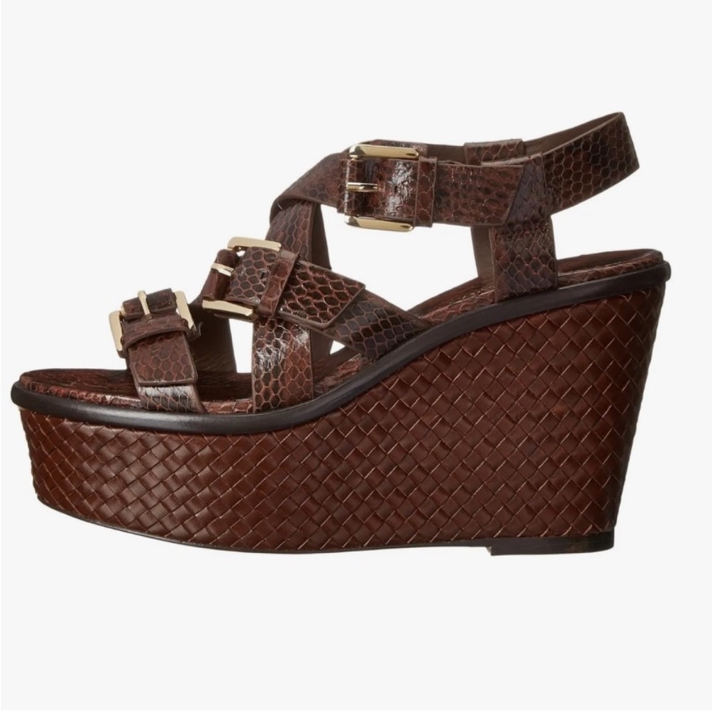 Michael Kors Collection Varick
Snake Print Wedge Sandals - Picture 4 of 17